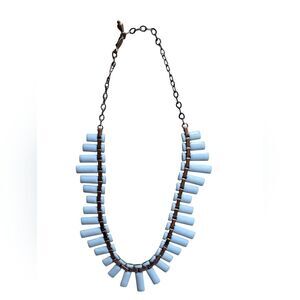 Matisse Vintage White Enamel Rose Gold Necklace